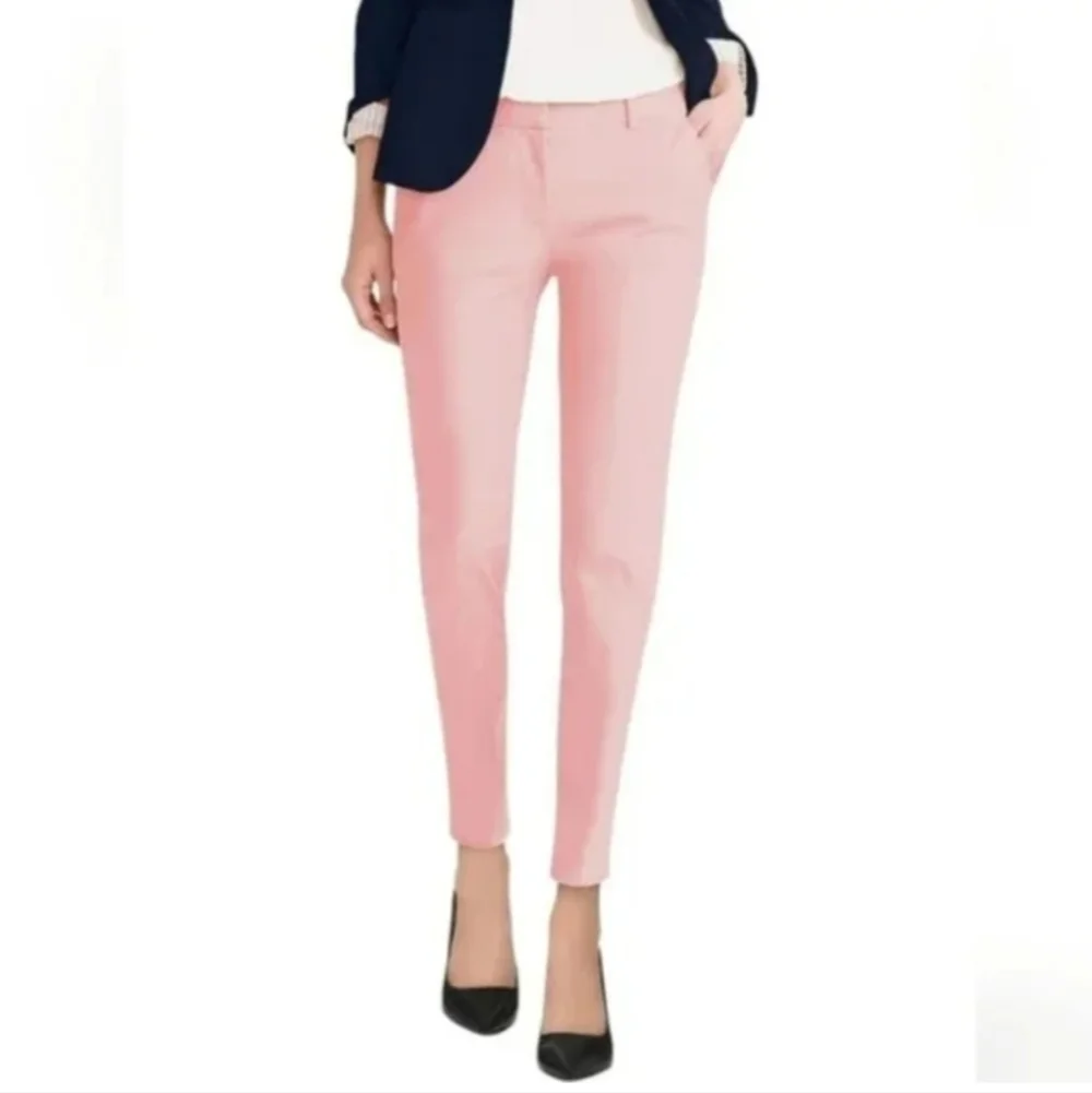 Hybrid & Company Flat Front Stretch Trousers Chino Pants